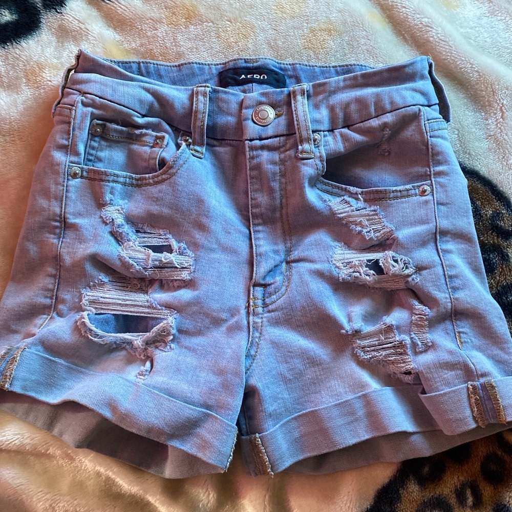 aero denim shorts